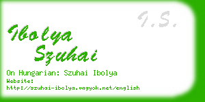 ibolya szuhai business card